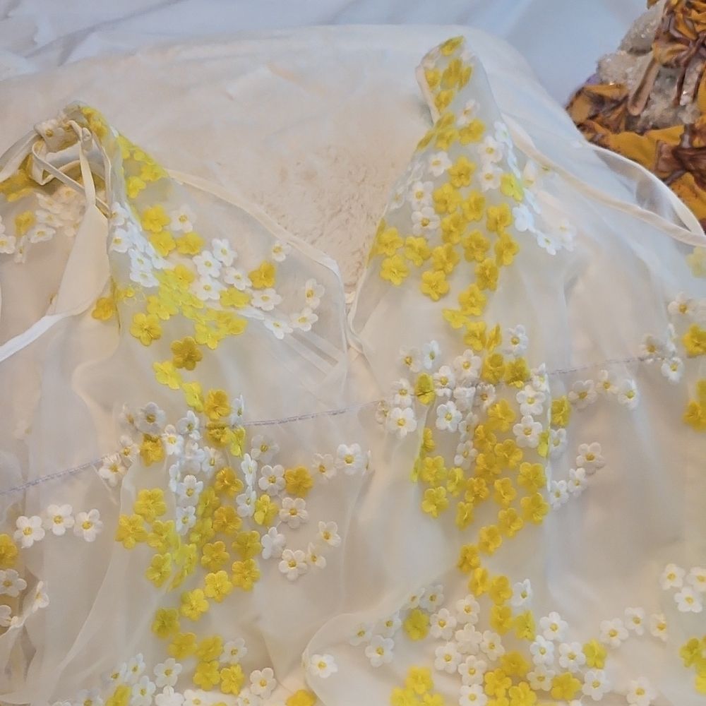 Floral Embroidered Wedding Dress